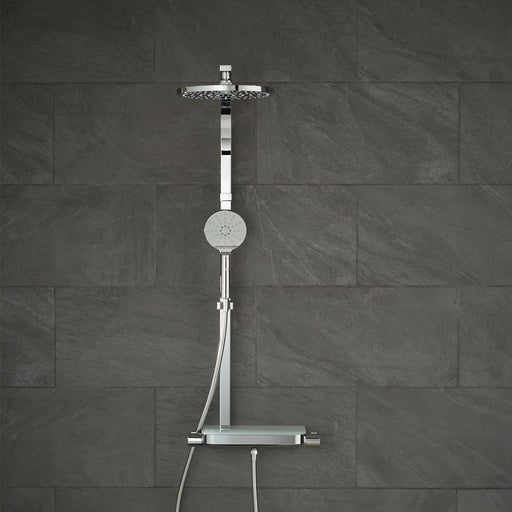 Vado Strata Thermostatic Shower Column in Chrome - Unbeatable Bathrooms