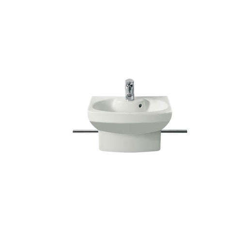 Roca Senso 480mm 1TH Wall Hung Cloakroom Basin with Integrated Pedestal - Unbeatable Bathrooms