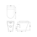 Hudson Reed Luna Back To Wall Toilet & Seat - Unbeatable Bathrooms