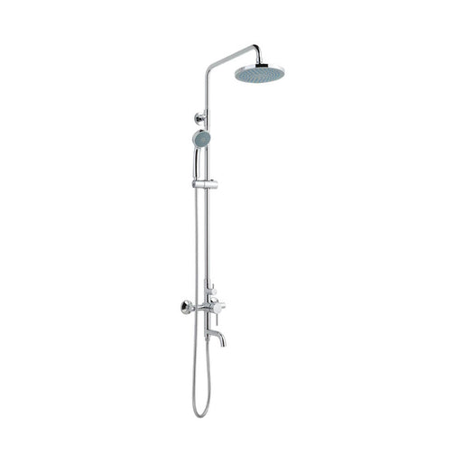 JTP Florence Shower Pole with Overhead Shower Hand Shower & Bath Spout - Unbeatable Bathrooms