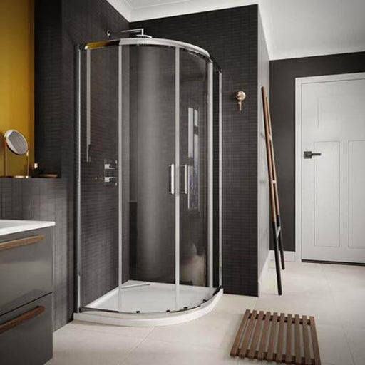 Sommer 6mm Double Door Offset Quadrant Shower Enclosure - 1900mm - Various Sizes - Unbeatable Bathrooms