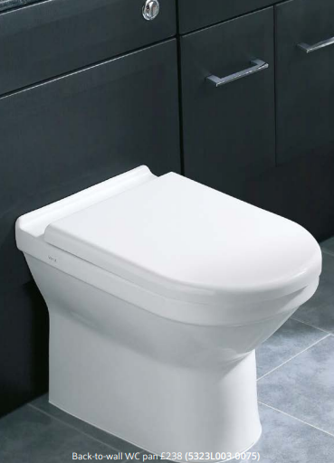 Vitra S50 Back-To-Wall Toilet & Soft Close Seat - Unbeatable Bathrooms