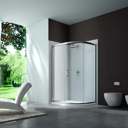 Merlyn 6 Series Offset Quadrant Shower Enclosure with Sliding Door & Merlyn MStone Tray - Unbeatable Bathrooms
