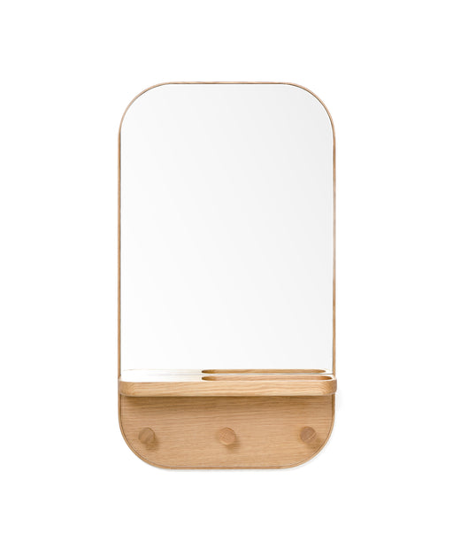 Silent Butler Storage Mirror & Shelf - Oak - Unbeatable Bathrooms