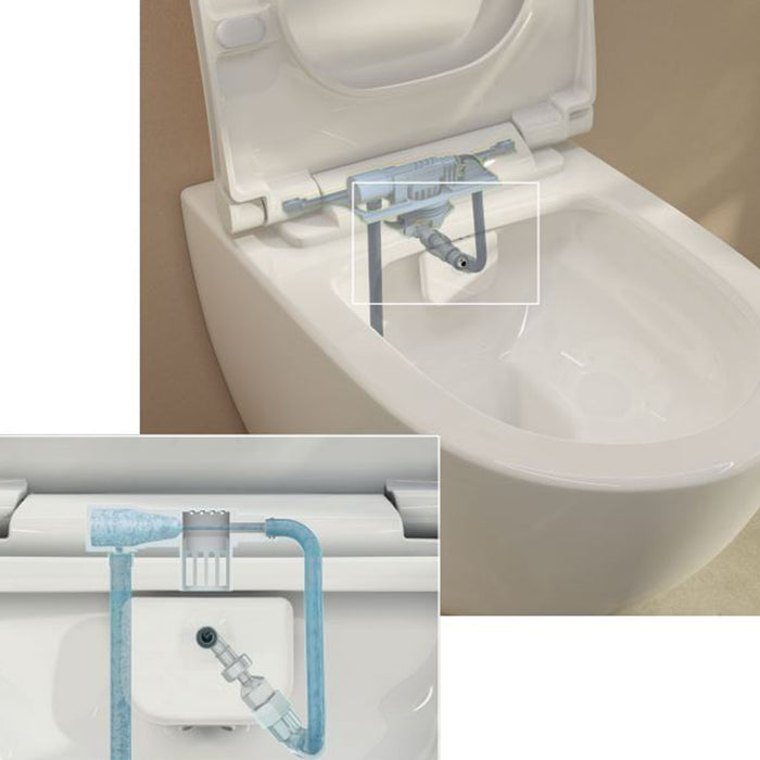 Vitra Integra AquaCare Rimless Wall Hung Toilet with Bidet Function - Unbeatable Bathrooms