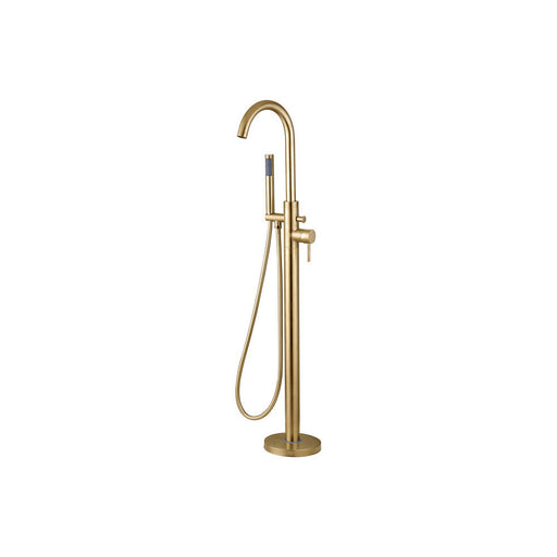 Bliss BLIS105805 Lanza Floor Standing Bath/Shower Mixer - Brushed Brass - Unbeatable Bathrooms