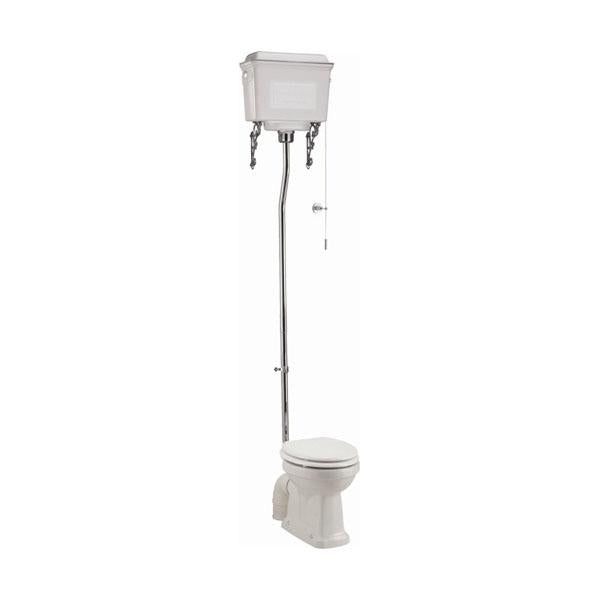 Burlington High-Level Cistern Toilet with Flush Pipe Kit - Unbeatable Bathrooms