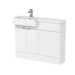 Hudson Reed Fusion 1000/1100mm Vanity Unit Pack - Floor Standing 2 Door Unit with Semi Recessed Basin - Unbeatable Bathrooms