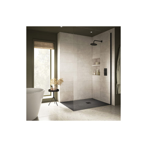 25mm Slate Effect Ultra-Slim Rectangular Tray & Waste - Unbeatable Bathrooms