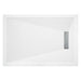 25mm Linear Slim Rectangular Tray & Waste - White - Unbeatable Bathrooms