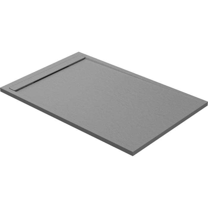 30mm Linear Slate Rectangular Tray & Waste - Grey - Unbeatable Bathrooms