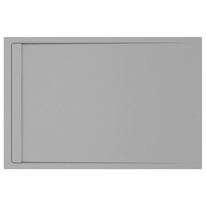 30mm Linear Slate Rectangular Tray & Waste - Grey - Unbeatable Bathrooms