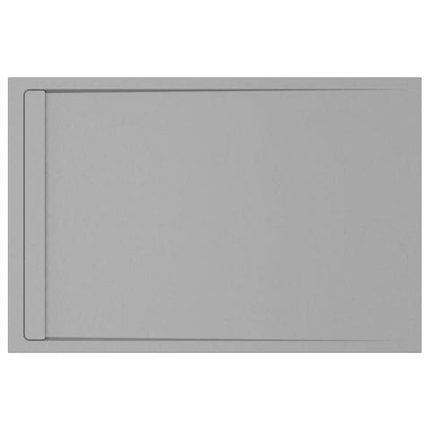 30mm Linear Slate Rectangular Tray & Waste - Grey - Unbeatable Bathrooms