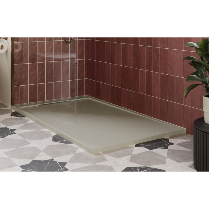30mm Slate Rectangular Tray & Waste - Latte - Unbeatable Bathrooms