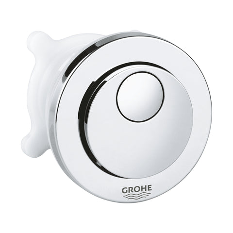 Grohe 50mm Diameter Round Push Button Actuation with Eco Button - Unbeatable Bathrooms