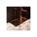 40mm Low Profile Rectangular Tray & Waste - Matt Black - Unbeatable Bathrooms