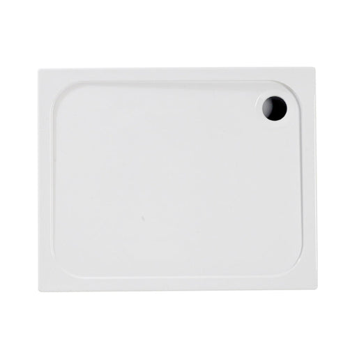 45mm Low Profile Rectangular Tray & Waste - White - Unbeatable Bathrooms