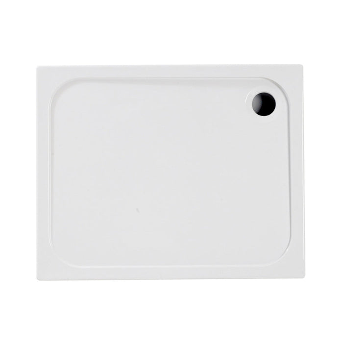 45mm Low Profile Rectangular Tray & Waste - White - Unbeatable Bathrooms