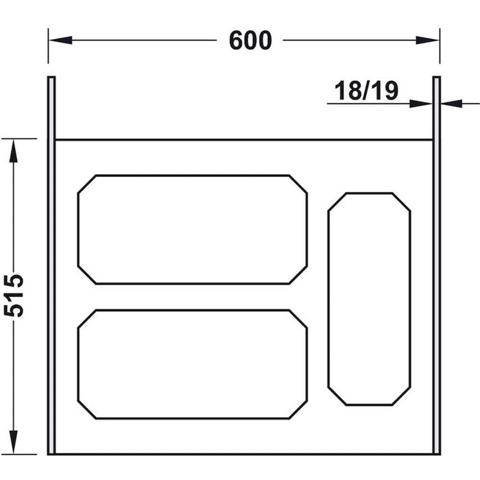 Hafele 600mm Pull Out Waste Bin Vauth-Sagel VS ENVI Space XX Pro S / Pro - Unbeatable Bathrooms