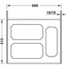 Hafele 600mm Pull Out Waste Bin Vauth-Sagel VS ENVI Space XX Pro S / Pro - Unbeatable Bathrooms