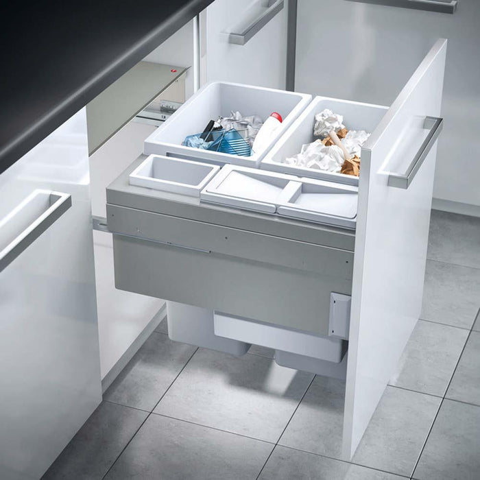 Hafele Pull Out 2x 38 & 1x 12 and 1x 2.5 Litre Waste Bin - Unbeatable Bathrooms