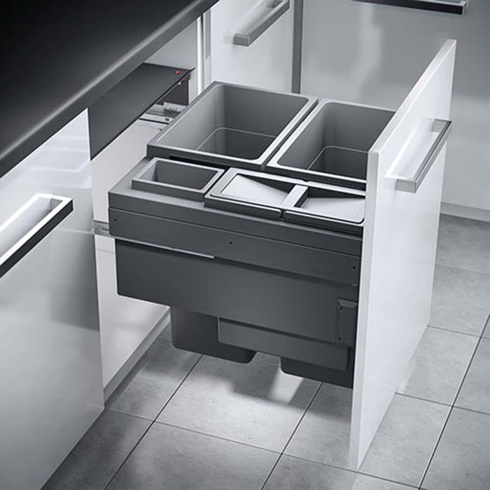 Hafele Pull Out 2x 38 & 1x 12 and 1x 2.5 Litre Waste Bin - Unbeatable Bathrooms