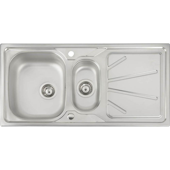Abode Trydent 1.5 Bowel Inset Stainless Steel Sink & Tap Pack - Unbeatable Bathrooms
