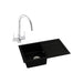 Abode Xcite 1 Bowel Inset Black Metallic Sink & Tap Pack - Unbeatable Bathrooms