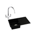 Abode Xcite 1 Bowel Inset Black Metallic Sink & Tap Pack - Unbeatable Bathrooms
