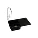 Abode Xcite 1 Bowel Inset Black Metallic Sink & Tap Pack - Unbeatable Bathrooms