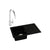 Abode Xcite 1 Bowel Inset Black Metallic Sink & Tap Pack - Unbeatable Bathrooms