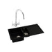 Abode Xcite 1.5 Bowel Inset Black Metallic Sink & Tap Pack - Unbeatable Bathrooms