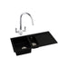 Abode Xcite 1.5 Bowel Inset Black Metallic Sink & Tap Pack - Unbeatable Bathrooms