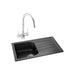 Abode Oriel 1 Bowel Inset Black Granite Sink & Tap Pack - Unbeatable Bathrooms