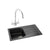 Abode Oriel 1 Bowel Inset Black Granite Sink & Tap Pack - Unbeatable Bathrooms