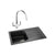 Abode Oriel 1 Bowel Inset Black Granite Sink & Tap Pack - Unbeatable Bathrooms