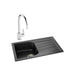 Abode Oriel 1 Bowel Inset Black Granite Sink & Tap Pack - Unbeatable Bathrooms