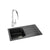Abode Oriel 1 Bowel Inset Black Granite Sink & Tap Pack - Unbeatable Bathrooms