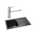 Abode Oriel 1 Bowel Inset Black Granite Sink & Tap Pack - Unbeatable Bathrooms