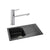 Abode Oriel 1 Bowel Inset Black Granite Sink & Tap Pack - Unbeatable Bathrooms