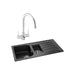 Abode Oriel 1.5 Bowel Inset Black Granite Sink & Tap Pack - Unbeatable Bathrooms
