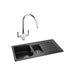 Abode Oriel 1.5 Bowel Inset Black Granite Sink & Tap Pack - Unbeatable Bathrooms