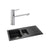 Abode Oriel 1.5 Bowel Inset Black Granite Sink & Tap Pack - Unbeatable Bathrooms