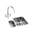 Abode Matrix 1.5 Bowel Undermount Stainless Steel Sink & Tap Pack - Unbeatable Bathrooms
