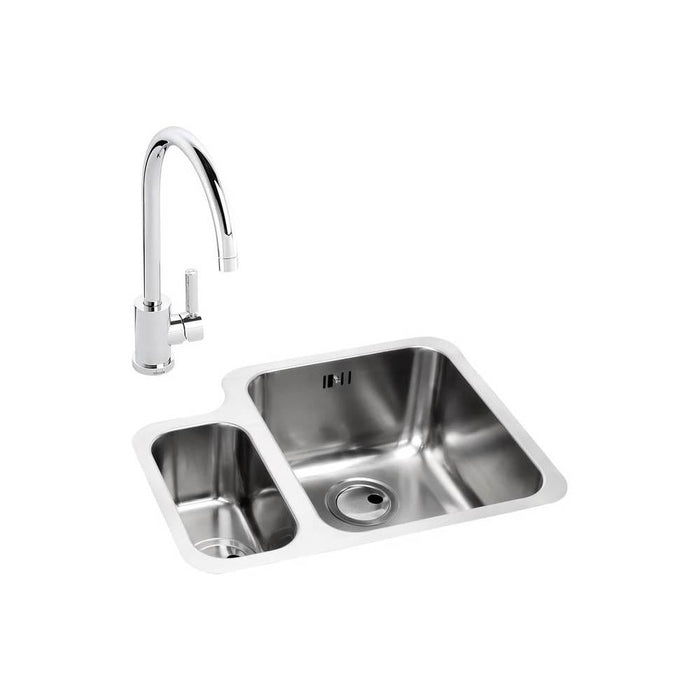 Abode Matrix 1.5 Bowel Undermount Stainless Steel Sink & Tap Pack - Unbeatable Bathrooms