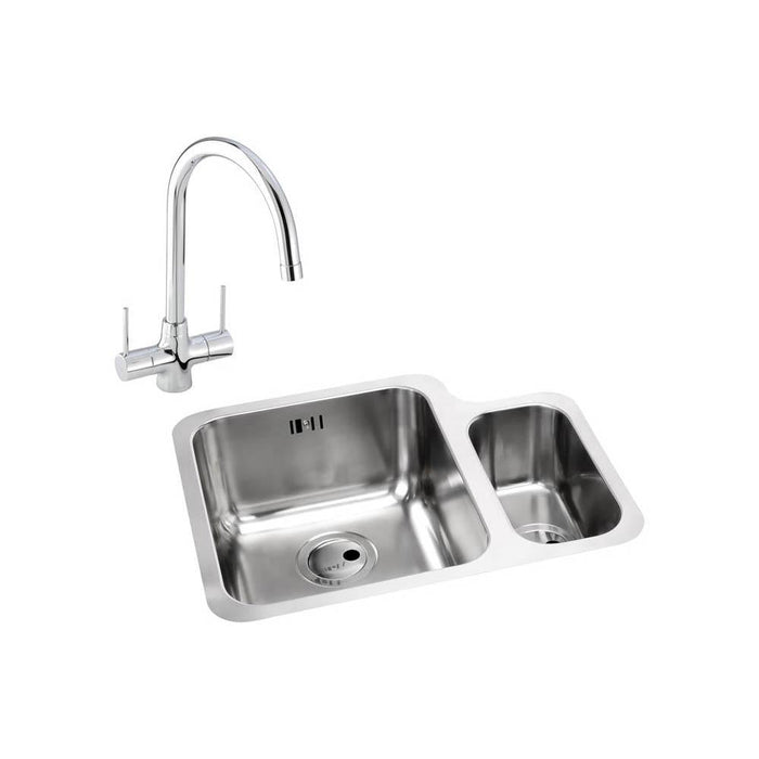 Abode Matrix 1.5 Bowel Undermount Stainless Steel Sink & Tap Pack - Unbeatable Bathrooms