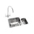 Abode Matrix 1.5 Bowel Undermount Stainless Steel Sink & Tap Pack - Unbeatable Bathrooms