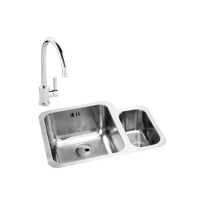 Abode Matrix 1.5 Bowel Undermount Stainless Steel Sink & Tap Pack - Unbeatable Bathrooms