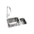 Abode Matrix 1.5 Bowel Undermount Stainless Steel Sink & Tap Pack - Unbeatable Bathrooms