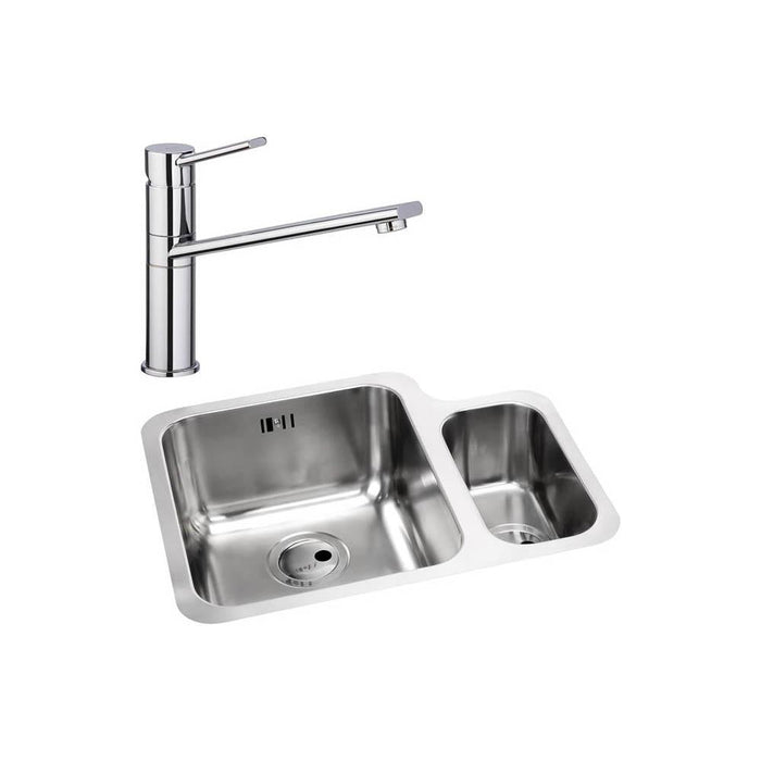 Abode Matrix 1.5 Bowel Undermount Stainless Steel Sink & Tap Pack - Unbeatable Bathrooms